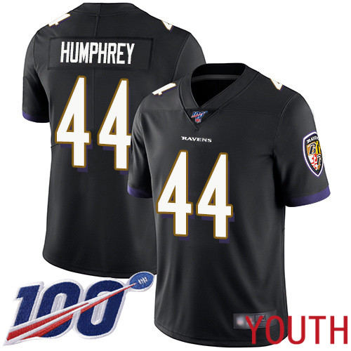 Baltimore Ravens Limited Black Youth Marlon Humphrey Alternate Jersey NFL Football #44 100th Season Vapor Untouchable